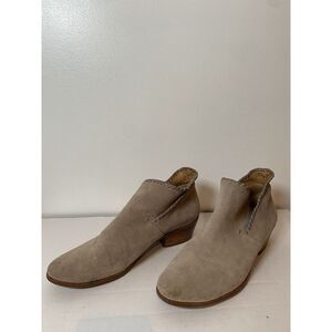 Jack Rogers Sadie Sz 9 M Tan Suede Ankle Booties‎ Low Heel Slip On Womens Boots
